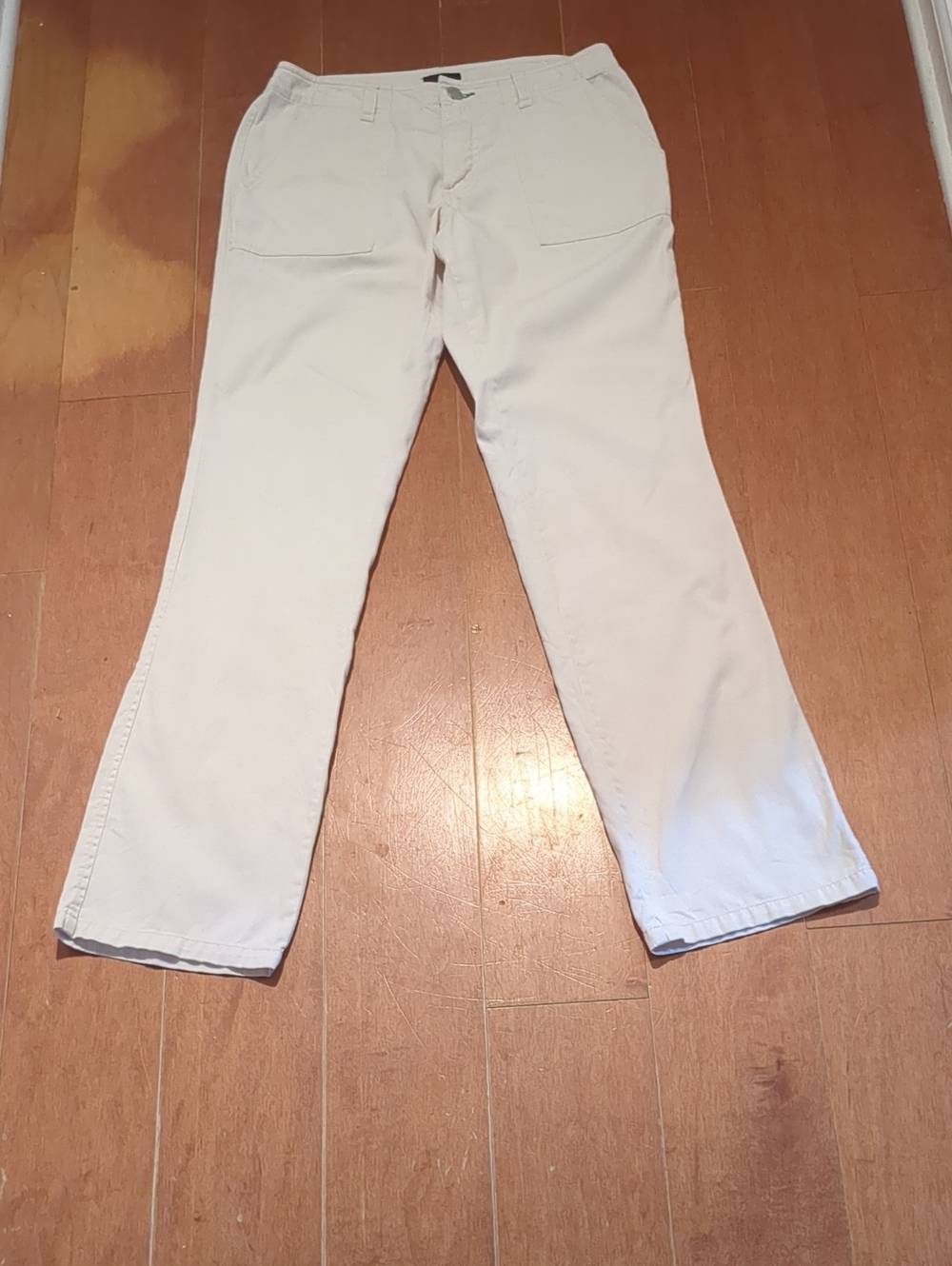 90s Y2K VTG Tommy Jeans, Cotton Utility Carpenter Pants Cream White Women’s Sz 5
